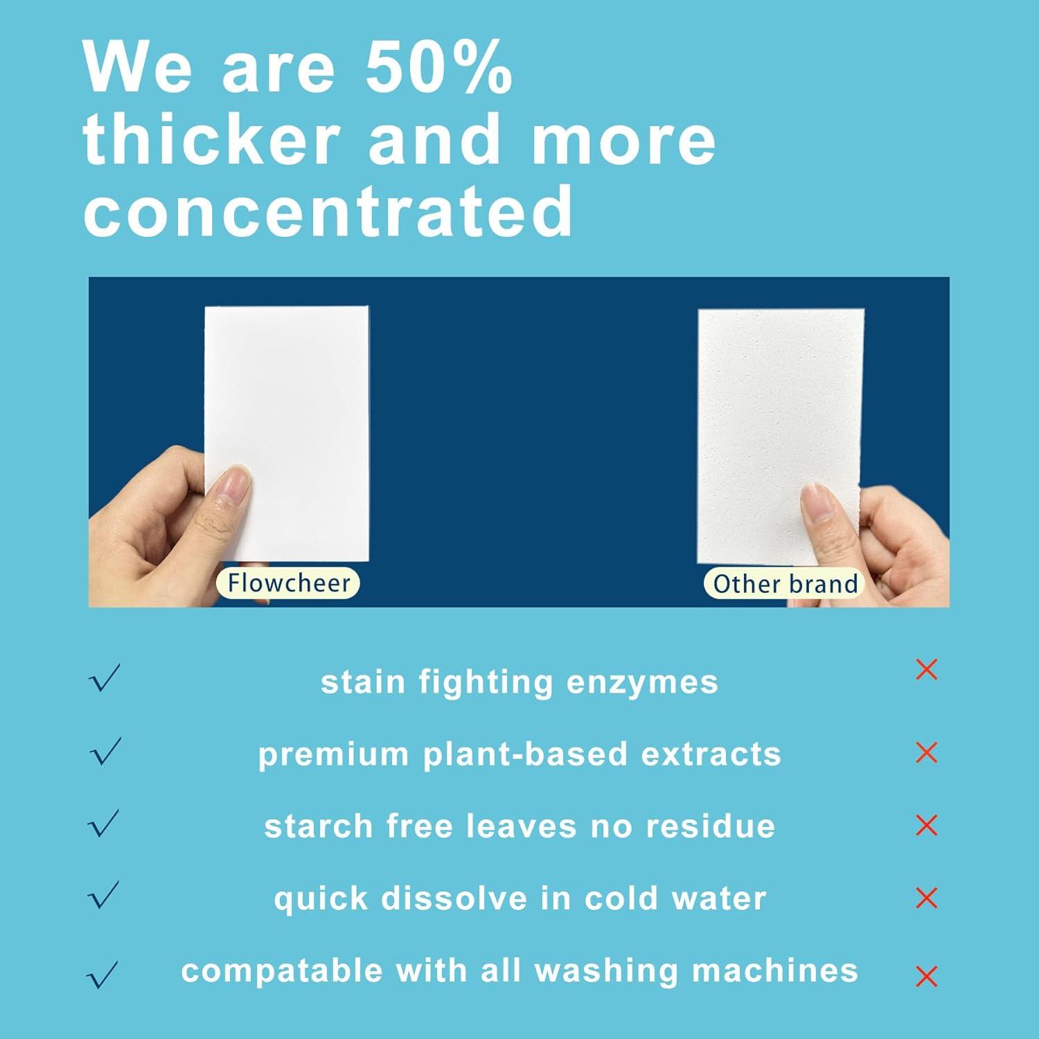 image:imageFlowCheer Laundry Detergent Sheets 10 Loads Fragrance Free PlasticFree Powerful Cleaning Liquidless Washer Sheets Travel Laundry Sheet Low WasteUnscented
