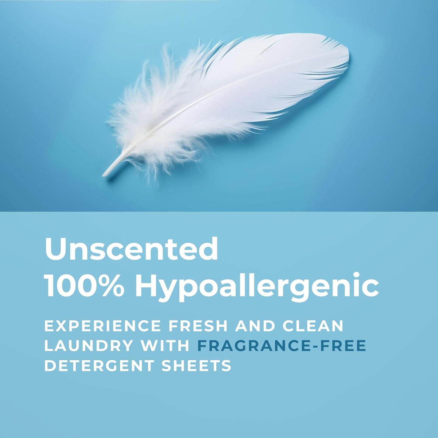 image:imageFlowCheer Laundry Detergent Sheets 10 Loads Fragrance Free PlasticFree Powerful Cleaning Liquidless Washer Sheets Travel Laundry Sheet Low WasteUnscented