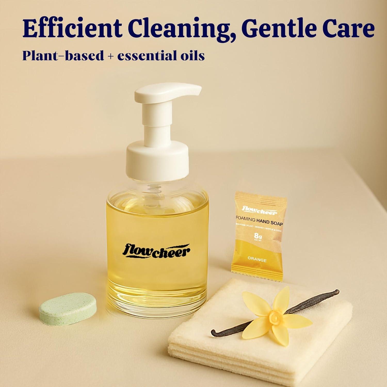 image:imageflowcheer Foaming Hand Soap Tablet Refills 12 Pack Makes 12 x 9 fl oz Lemon Scented soap tablets Fresh amp Clean Handwash No Plastic BottleLemon Scented