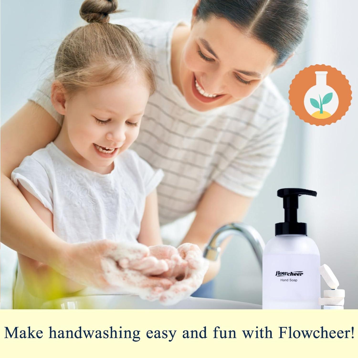 image:imageflowcheer Foaming Hand Soap Tablet Refills 12 Pack Makes 12 x 9 fl oz Lemon Scented soap tablets Fresh amp Clean Handwash No Plastic BottleVanilla