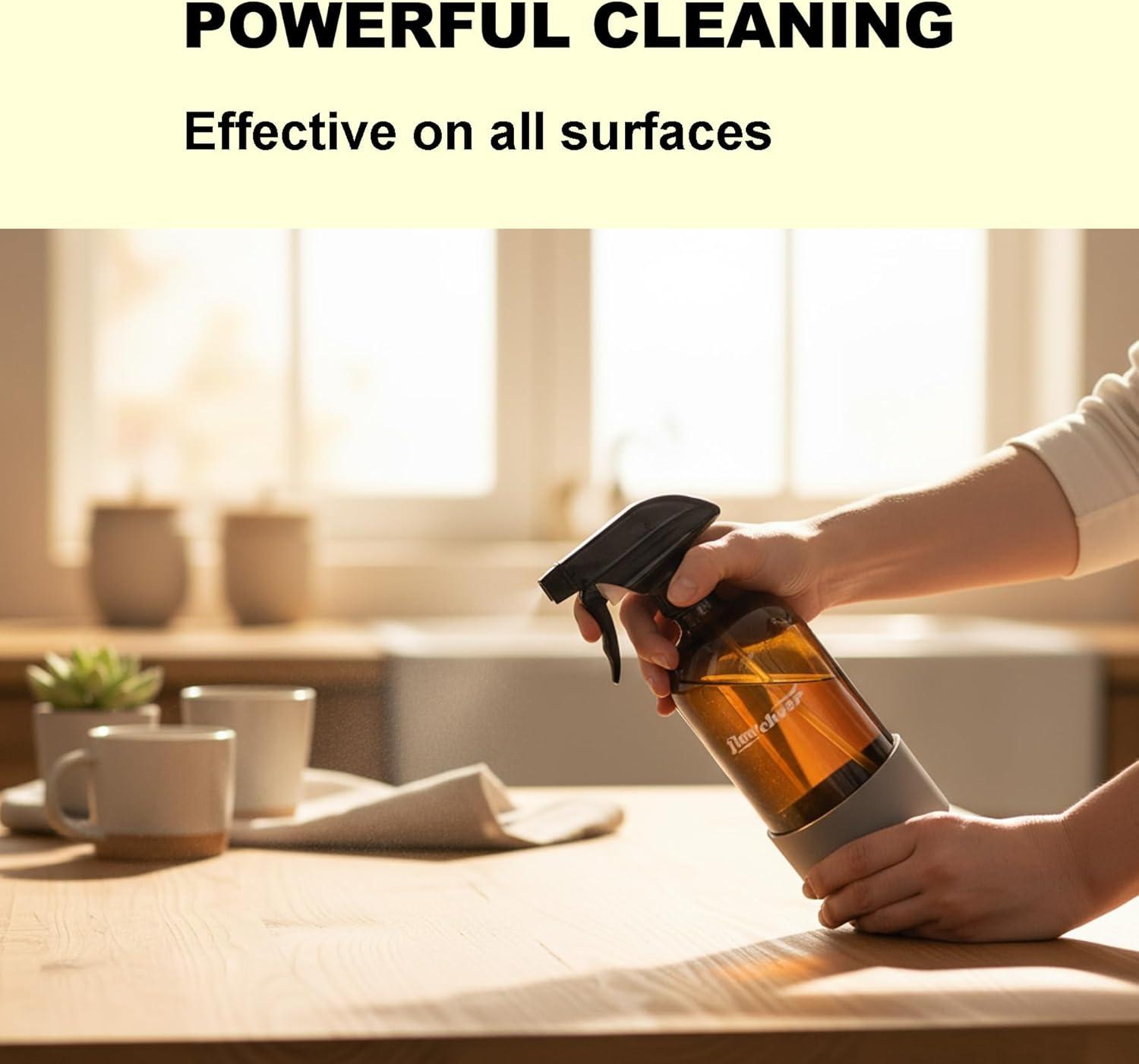 image:imageflowcheer MultiSurface Cleaner Kits2 Pack Reusable Spray Bottles amp 4 Pack All Purpose Cleaner Refills Tablet 4 x 169 Fl oz Bottles of Spray Cleaner Lemon and Lavender ScentLemonset