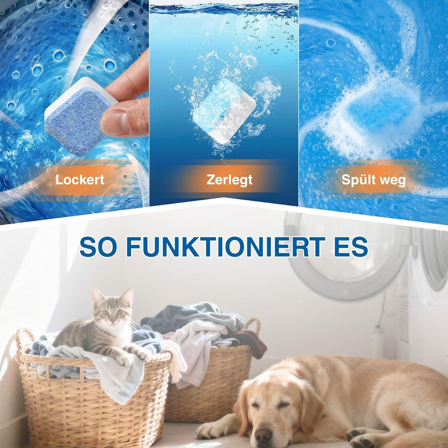 image:imageflowcheer Washing Machine Cleaner for Pet Hair amp Odor Deep Cleaning Tablets for Washer Drum amp Tub Breaks Down OdorCausing Buildup Loosens Pet Hair Residue 24 Tablets 1 Year SupplyFor Pet Owner