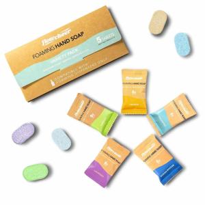 image:imageflowcheer Foaming Hand Soap Tablet Refills 12 Pack Makes 12 x 9 fl oz Lemon Scented soap tablets Fresh amp Clean Handwash No Plastic BottleSample A Variety Fragrance 5 Tablets
