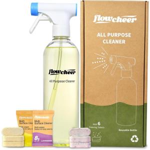 image:imageflowcheer MultiSurface Cleaner Kits2 Pack Reusable Spray Bottles amp 4 Pack All Purpose Cleaner Refills Tablet 4 x 169 Fl oz Bottles of Spray Cleaner Lemon and Lavender Scentvariety6